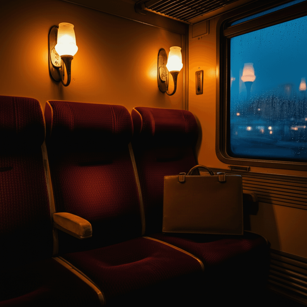 Vintage train compartment
