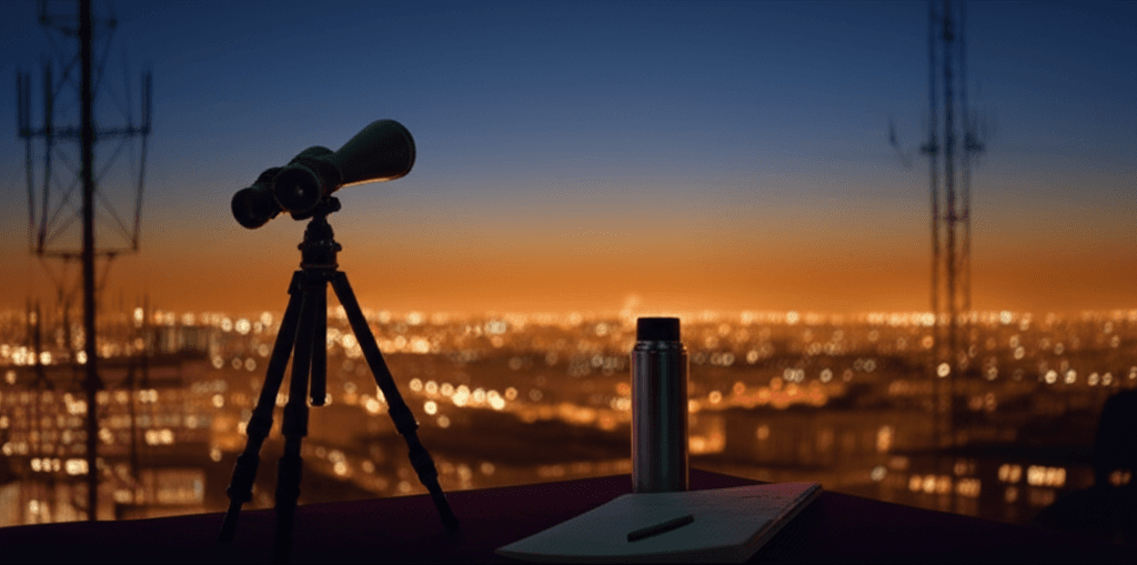 Rooftop surveillance view