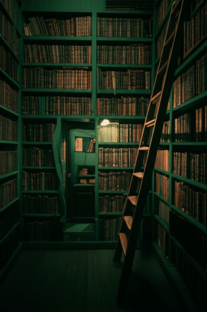 Antique bookshop back room