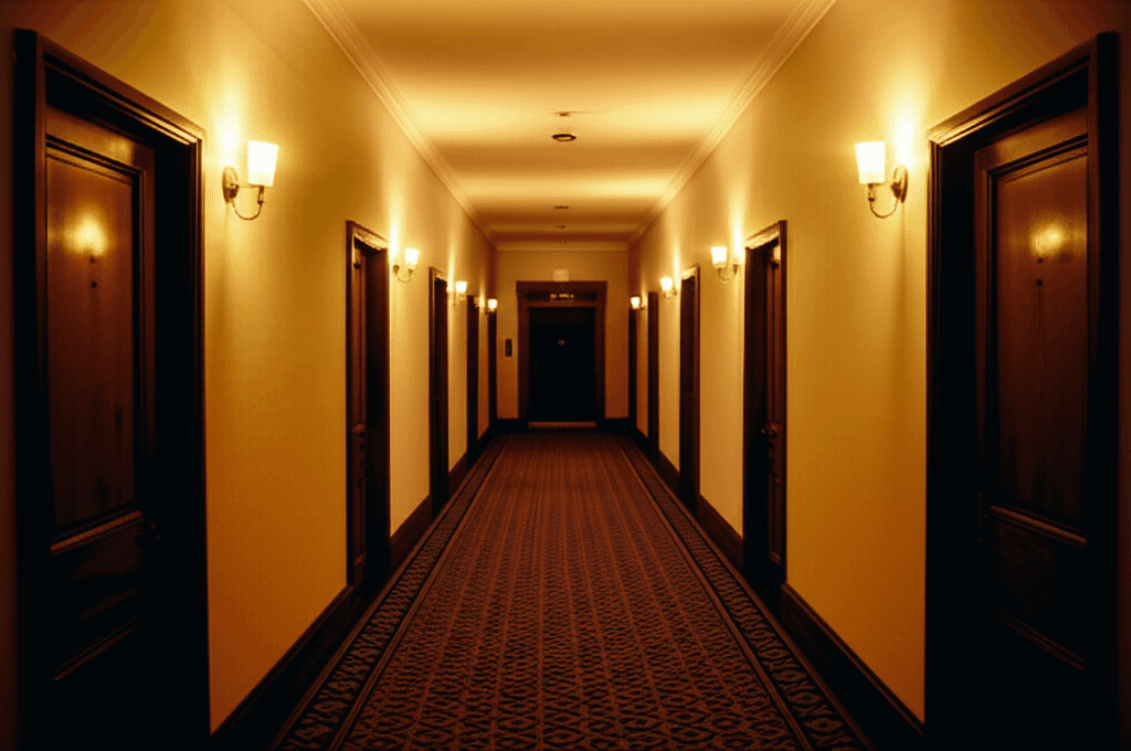 Old hotel hallway