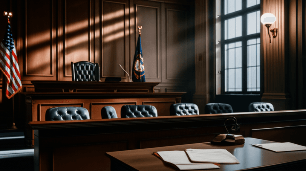 Courtroom at recess