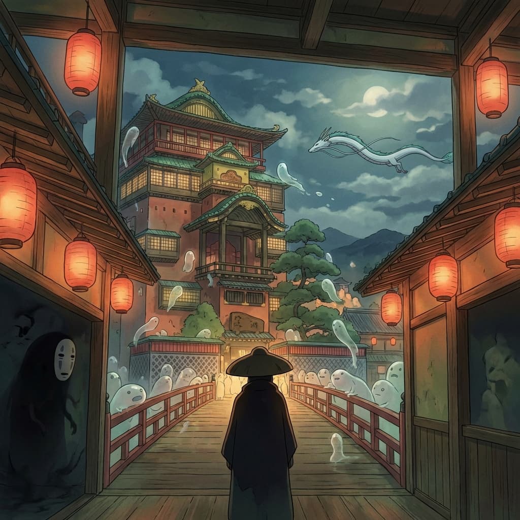 Bathhouse Spirit Fantasy still preview: Hand-painted spirit world