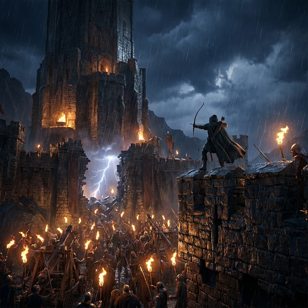Fortress Siege Night scene preview