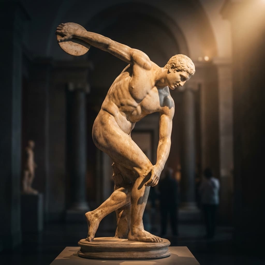 Discus Thrower still preview: Athletic frozen motion